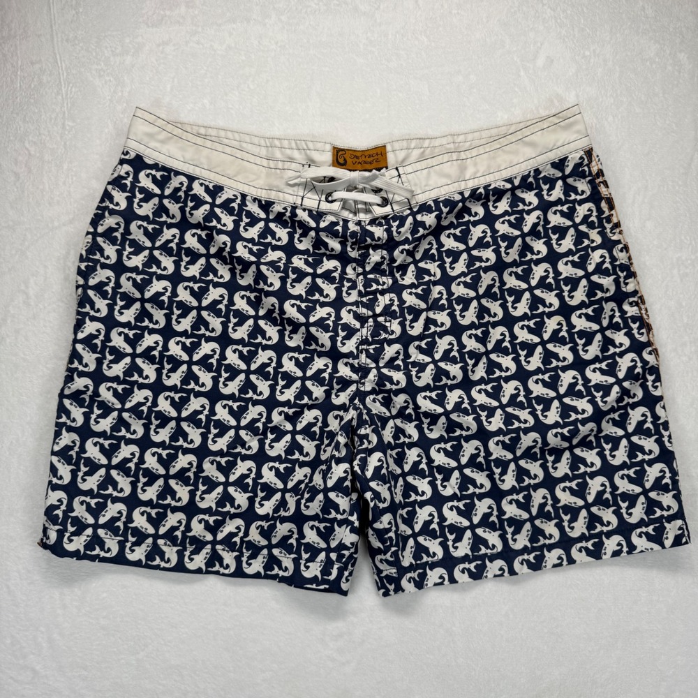 Dietrich Varez Reyn Spooner Swim Trunks Orca Print Drawstring Size 42